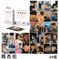 50pcs/Box CHINA Singer Jay Chou Zhou Jielun Laser Mini Card Album Lomo Card Fans Collection Gifts