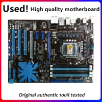 For ASUS P7P55D LE Motherboard LGA 1156 DDR3 16GB For Intel P55 P7P55 Desktop Mainboard SATA II PCI-E X16 Used AMI BIOS