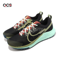 Nike 慢跑鞋 React Pegasus Trail 4 男鞋 黑 薄荷綠 支撐 環保材質 緩震 路跑 DJ6158-004