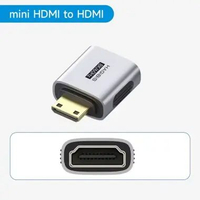Hagibis mini HDMI to HDMI Adapter Right Angle 90 Degree Male to Female mini HDMI Connector L Shape C