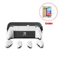 Switch OLED Grip Case 2021 Screen Protector Skull &amp; Co. Neo Grip Cover Handle Case NS Accessories Carry Case Thumb Stick NS Lite