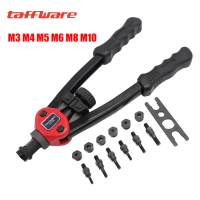 Taffware Hand Threaded Riveter Nuts Guns M3-M10 with Nuts 60 PCS - BT605