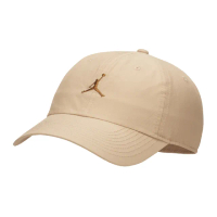 【NIKE 耐吉】帽子 Jordan Club 男女款 棕 卡其 基本款 可調式 老帽 棒球帽 喬丹 鴨舌帽(FD5185-200)