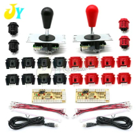 Arcade Joystick DIY Kit Zero Delay Arcade DIY Kit USB Encoder To PC Arcade Sanwa Joystick + Sanwa Push Buttons For Arcade Mame