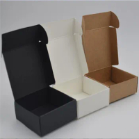 20 Boxes Brown Kraft Paper Aircraft Gift Boxes White/Black Candy Box For Handmade Soap Wedding Party Gift Packaging Boxes