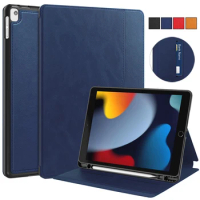 For iPad 9th Generation Case Business Leather Wallet Cover For iPad 10.2 Pro 10.5 iPad 9 8 7 th Generation Case with Pen Holder