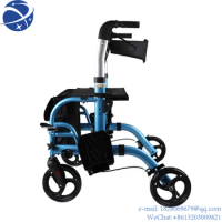 Yun YiYoob Wholesale Aluminum Health Care Product European Style Walker Adult Rollator Walker With Seat wheelchair for Old Peop