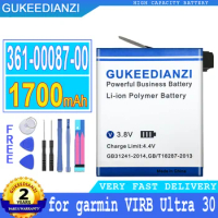 1700mAh GUKEEDIANZI Battery 361-00087-00 for garmin VIRB Ultra 30 ultra30 Big Power bateria
