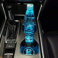 華玉汽車發光水杯墊LED氛圍燈七彩槽內飾改裝車載適用于本田雅閣