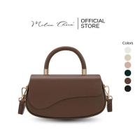 จัดส่งทันที- Milan Chiva Saddle Bag กระเป๋าถือ สำหรับผู้หญิง กระเป๋าสะพายข้าง กระเป๋าหนัง กระเป๋าผู้