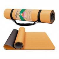 กว้างพิเศษ6มม. ตำแหน่ง8มม. อินทรีย์หนาเป็นมิตรกับสิ่งแวดล้อม Cork Yoga Mat