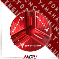 Motorcycle CNC Oil Filler Cap Plug Cover For Yamaha MT03 MT 03 MT25 MT 25 2015 2016 2017 2018 2019 2020 2021 2022 Accessories