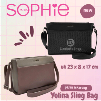 Tas Pesta Kondangan Tas Selempang Wanita Sophie Martin Paris Yolina Dusty Pink Kecoklatan dan Black 
