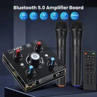 120W HIFI Bluetooth Amplifier Stereo Amp Lossless Decoding DAC HDMI ARC USB Optical Coaxial Wireless Karaoke Amplifier 2*50W
