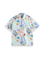 เสื้อเชิ้ตผู้ชาย Poplin ขนาดกะทัดรัด ลาย Swan All Over สีAqua Swan