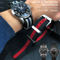 20mm High Quality Nylon Fabric Watch Band Replacement for IWC Pilot Mark 18 Portofin PORTUGIESER Canvas Sports Wrist Strap