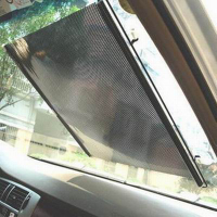 【自動調整遮陽簾-PVC-多規格可選-1款/組】前擋後檔側窗汽車玻璃遮陽板車窗防曬隔熱-527009