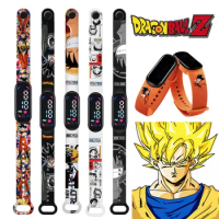 Dragonball Z Son Goku Children's Watches Cartoon Action Characters LED Touch Waterproof Electronic Kids Watch Toys Birthday Gift