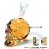 Creative Crystal Skull Head Glass Bottle Whiskey Vodka Wine Bar Decanter Whisky Beer Spirits Cup Tra