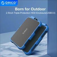 ORICO USB3.0 2.5"External Storage HDD Case SATA 5Gbps HDD SSD Hard Drive With Hook Waterproof Shockproof Dustproof Hard Disk Box