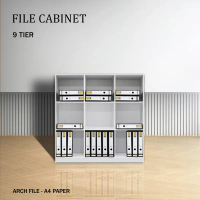 HK Kabinet Fail/9 Tier File Cabinet for Office/A4 Bookshelf/Rak Buku 9 Tingkat/Home Furniture/A4 She