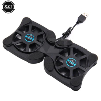 Foldable USB Cooling Fan CPU Cooler Mini Octopus Cooler Pad Quiet Stand Double Fans for 7-15 inch Notebook Laptop
