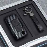 เคสกุญแจรถยนต์คาร์บอนแบบ 2-3 ปุ่ม สำหรับ Peugeot 308 207 307 3008 5008 และ Citroen C2 C3 C4 C8 อุปกร