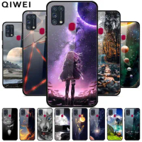 For Samsung A21S Case 2020 Luxury Tempered Glass Phone Hard Back Cover Cases For Samsung Galaxy M31S M21 M31 s Silicon Bumper