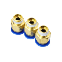 500Pcs Pc10-02 Air Hose Connector 10Mm To Thread Bsp 1/4\ Male Nipple Brass Coupling One-Touch Pneum