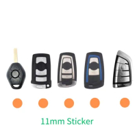 For Bmw Smart Remote Controller Cover Fob Case Black White Blue 11mm Car Key Shell Round DIY Badge Emblem Symbol Sticker Label