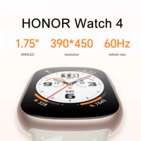 Original Honor Watch 4 Smart Watch GPS 1.75'' AMOLED GPS 5 ATM Bluetooth Watch Color Screen Smart Watch Smart Long Battery