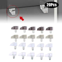 20Pcs Shelf Support Stud Plate Support Cupboard Pegs Pin Cabinet Holder Bracket Nail Glass Shelves Stand Home Hardware