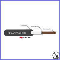 สายไฟ FD-0.6/1KV.CV 1x10 yazaki (สายสั่งตัด) แนะนำ