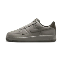 【NIKE 耐吉】Air Force 1”07 LV8 男鞋 灰綠色 刺繡 小勾 AF1 皮革 透氣 休閒鞋 HM9483-300