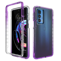 Motorola Edge 20 Pro Edge 20 Lite Edge 2021 Edge S Case Moto G30 G50 5G G60 G60S Hard PC + Soft TPU Gradient Color Phone Cover