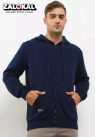 REMIX JEANS Jaket Resleting Hoodie Pria 2521J18