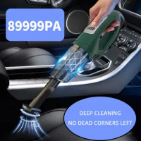 1 Set Handheld Car Vacuum Cleaners High Suction Car and Household Dual Purpose Charging Green Small Wireless Vacuum Cleaner