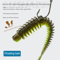 Realistic Luya Lure Simulation Earthworm Fishing Lures Lifelike Floating Water Light Dance Worm With Salt And Fishy Smell
