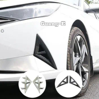 Car Sticker Styling Body Eyebrow Head Front Fog Light Lamp Frame Cover Trim Parts For Hyundai Elantra Avante 2020 2021 2022 2023