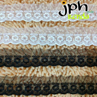 Renda tile, renda bordir lebar 6cm isi 15yard