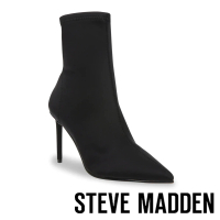 【STEVE MADDEN】LAYNE 尖頭細跟襪套靴(黑色)