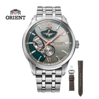 ORIENT STAR 東方之星  LAYERED 系列 鏤空機械錶 鋼帶款 灰綠色 RE-AV0B09N (全球限量)  - 41.0mm