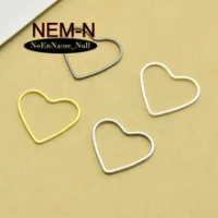 20 Pcs Zhu Ru 13.5*12.5 Mm Keluarga Persahabatan Cinta Jantung Bentuk DIY Hiasan Ornamen Cocok Liontin & Kalung membuat Perhiasan