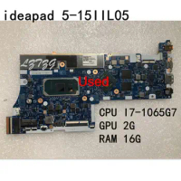 Used For Lenovo ideapad 5-15IIL05 Laptop Motherboard With CPU I7-1065G7 SWG 2G RAM 16G FRU 5B20S44041
