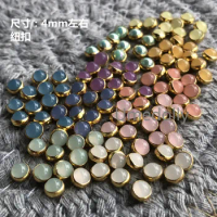 20pcs4mm Mini Jelly Color Copper Bottom Button Ultra-Small Pearl Buckle DIY Doll Clothes Bag Shoes Decoration Accessories