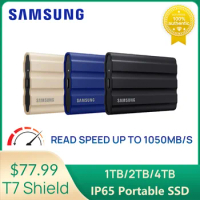 Samsung T7 Shield Rugged External Disk SSD 1TB 2TB 4TB 1050MB/S Portable Solid State Drives USB 3.2 Gen 2 Type C For PS5 Phone