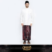 Sarung BHS Infinity Gold Motif V32 SNB SJ Maroon