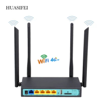 4G LTE industrial wireless router 300Mbps 3G4G wireless CPE Wifi wireless router with SIM card slot and 4Pcs external antenna