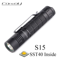 Convoy S15 Flashlight With SST40 Linterna Led 4 modes High Powerful 18650 Flash Light Mini Torch 1800lm Camping Work Light