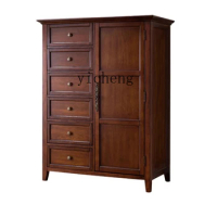 Zws Solid Wood Chest of Drawer Solid Wood Function Cabinet Bedroom Locker American Room Chest of Drawer